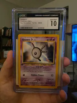 Unown [K] - 2001 Neo Revelation set 1st Edition card # 58/64 Gem Mint 10 CGC - Image 1
