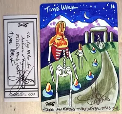 MTG Time Walk Regular Mtg Card Back Sketch Art Amy WEBER Magic - Image 1