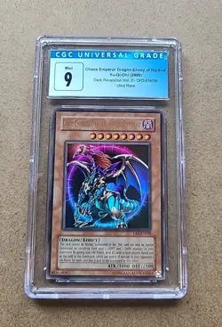 YUGIOH DR2-EN056 CHAOS EMPEROR DRAGON ULTRA RARE HOLO FOIL CARD CGC 9 - Image 1