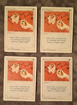MTG Revised - Healing Salve (x4) -LP/NM - 4 shiny, classic cards! - Image 1