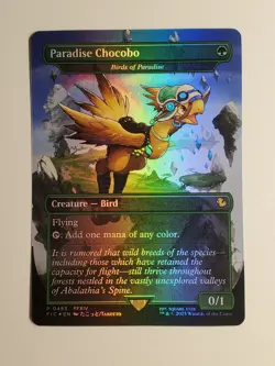 Paradise Chocobo - Birds of Paradise (Borderless) Foil MTG Final Fantasy - Image 1