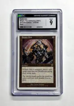 MTG MAGIC THE GATHERING STATIC ORB 7th EDITION CGC GRADED MINT 9 RARE GOLD ♨ - Image 1