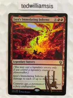 Jaya's Immolating Inferno Dominaria Foil Autographed Signed Artist Noah Bradley - Image 1