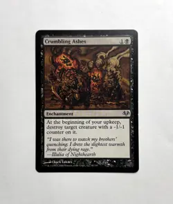 MTG MAGIC THE GATHERING CRUMBLING ASHES MINT SILVER ENCHANTMENT EVENTIDE♨ - Image 1