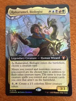Rukarumel, Biologist Extended Art FOIL MTG Commander Masters NM-M 776 - Image 1