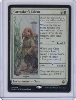 MTG Caretaker's Talent Prerelease Promo Foil Bloomburrow Lightly Played - Image 1