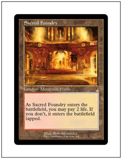 1x Sacred Foundry, Retro Frame, Magic MTG NM - Image 1