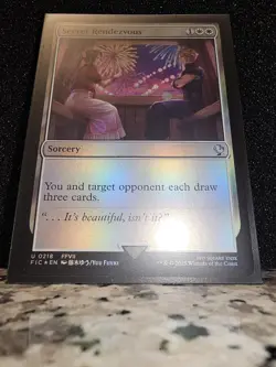 Final Fantasy MTG - Secret Rendezvous Cloud & Aerith Foil #218 (Near Mint) - Image 1