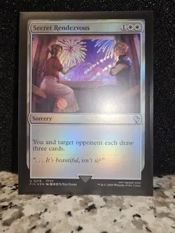 Final Fantasy MTG - Secret Rendezvous Cloud & Aerith Foil #218 (Near Mint) - Image 2