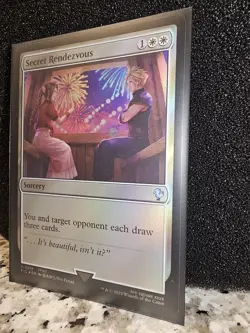 Final Fantasy MTG - Secret Rendezvous Cloud & Aerith Foil #218 (Near Mint) - Image 3