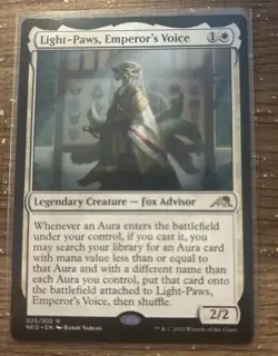 Magic: The Gathering Light-Paws Emperor's Voice Kamigawa Neon Dynasty #25 - Image 1
