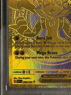 Pokemon TCG Mega Lucario EX TCG Card 188/132 Mega Evolutions Gold Possible PSA10 - Image 4