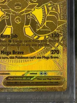 Pokemon TCG Mega Lucario EX TCG Card 188/132 Mega Evolutions Gold Possible PSA10 - Image 5