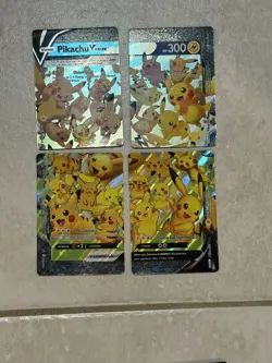 (4) Lot 2021 Pokemon SWSH Pikachu V-Union BSP Promo #SWSH139-SWSH142 AUCTION 2 - Image 1