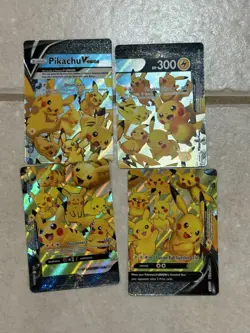 (4) Lot 2021 Pokemon SWSH Pikachu V-Union BSP Promo #SWSH139-SWSH142 AUCTION 1 - Image 1