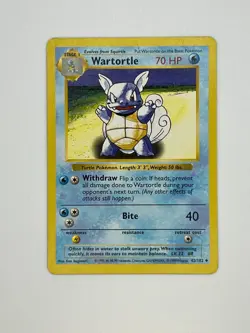Pokemon TCG Wartortle Base Set 42/102 Regular Shadowless Uncommon - Image 1