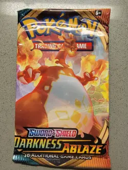 Pokemon TCG Sword and Shield Darkness Ablaze Booster Pack, NEW, SEALED - Image 1