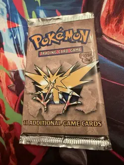 Pokemon Fossil Booster Pack Zapdos *Read description* - Image 1