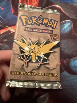 Pokemon Fossil Booster Pack Zapdos *Read description* - Image 2