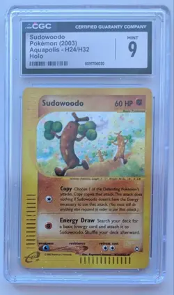2003 Pokemon Aquapolis Sudowoodo #H24 Holo CGC 9 - Image 1