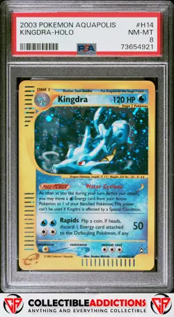 2003 Pokemon Aquapolis #H14 Kingdra PSA 8 - Image 1