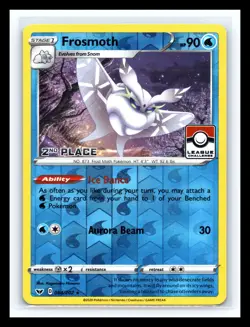 💥 Pokemon TCG Frosmoth Sword & Shield 064/202 Holo League Challenge 2nd Place - Image 1