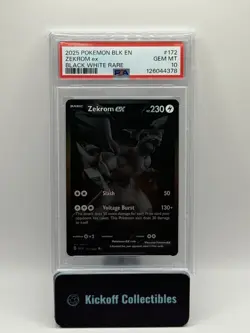 Pokemon Zekrom ex Black Bolt Black White Rare #172 PSA 10 Gem Mint - Image 1