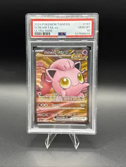 2024 POKEMON TWILIGHT MASQUERADE TWM EN #197 SCREAM TAIL ex - PSA 10 LOW POP - Image 2