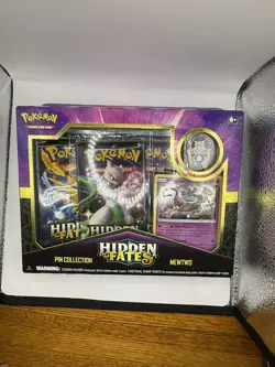 ** Pokemon: Hidden Fates Pin Collection [Mewtwo] NEW Sealed ** - Image 1
