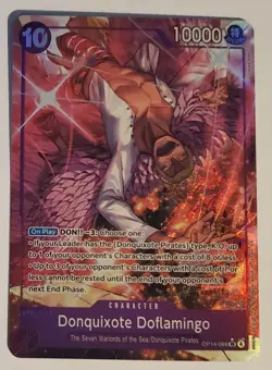 ONE PIECE OP14-069 THE AZURE SEA'S SEVEN ALT ART DONQUIXOTE DOFLAMINGO - Image 1