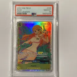 2024 One Piece ENGLISH NAMI OP08 106 SR Two Legends PSA 10 Gem Mint! - Image 1