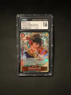 Monkey D. Luffy (Alt Art) OP12-015 SR Legacy of the Master - CGC 10 GM - Image 1