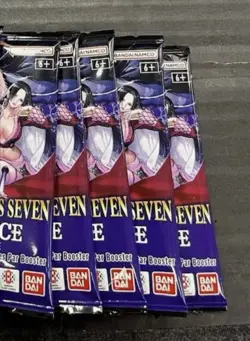 One Piece Op-14 Sleeved Booster Pack The Azure Sea’s Seven LOT OF 5 PACKS 🔥 - Image 2