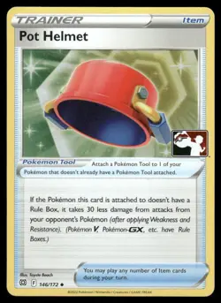 Pokemon Cards Pot Helmet 146/172 PRIZE PACK Brilliant Stars Uncommon NM - Image 1
