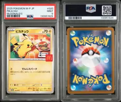 Pikachu 020/M-P McDonald's Happy Set Promo 2025 Pokemon Card Japanese PSA 9 #2B - Image 3