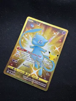 Pokemon 2021 Celebrations Mew #25 Full Art Gold Holo Card - Image 4