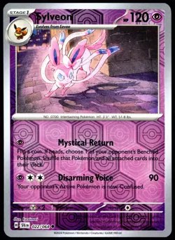 Pokemon TCG Sylveon 022/064 2024 Shrouded Fable Reverse Holo Uncommon Card - NM - Image 1