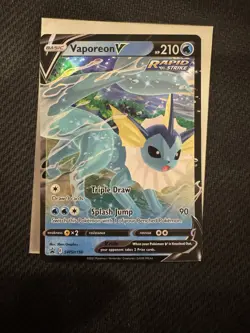 Vaporeon V Holographic Black Star Promo Holo Pokemon Card SWSH150 - Image 1