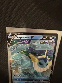 Vaporeon V Holographic Black Star Promo Holo Pokemon Card SWSH150 - Image 2