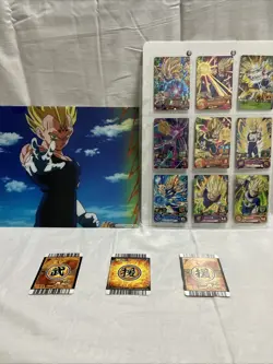 Dragon Ball Super Saiyan Vegeta Clear File & 9-Pocket Card Display Set Japan - Image 1