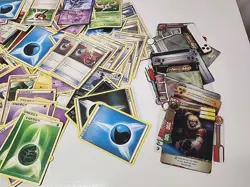 Over 250+ Pokemon Vintage Energy Trainers bundle bulk + 2 Power Cards From Movie - Image 3