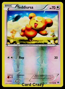 Teddiursa 121/162 Reverse Holo - XY - BREAKthrough Pokemon Card [Near Mint] - Image 1