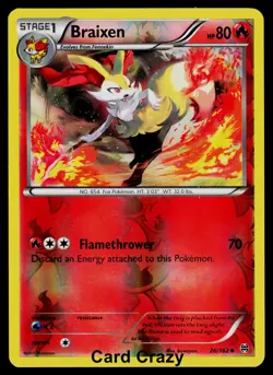 Braixen 26/162 Reverse Holo - XY - BREAKthrough Pokemon Card [Near Mint] - Image 1