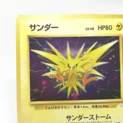 145 Zapdos Pokemon card old Back HP80 LV40 Nintendo Japan Game - Image 4
