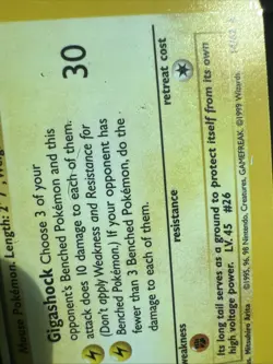 Pokemon Card - Raichu 14/62 - Fossil - Holo - 1st Edition - MP - Image 5
