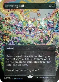Inspiring Call - Confetti Foil Extended Art SLD NM MTG - Image 1