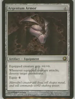 Argentum Armor 137 Regular Border Non-Foil Near Mint Scars of Mirrodin MTG - Image 1