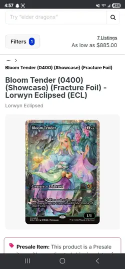 Bloom Tender (0400) (Showcase) (Fracture Foil) Lorwyn Eclipsed Foil - Image 2