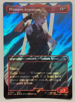 Prompto Argentum Borderless Surge Foil - Final Fantasy MTG - Image 1