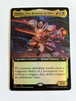 MtG *extended foil* Isshin Two Heavens As One NM Kamigawa Neon Dynasty rare - Image 1